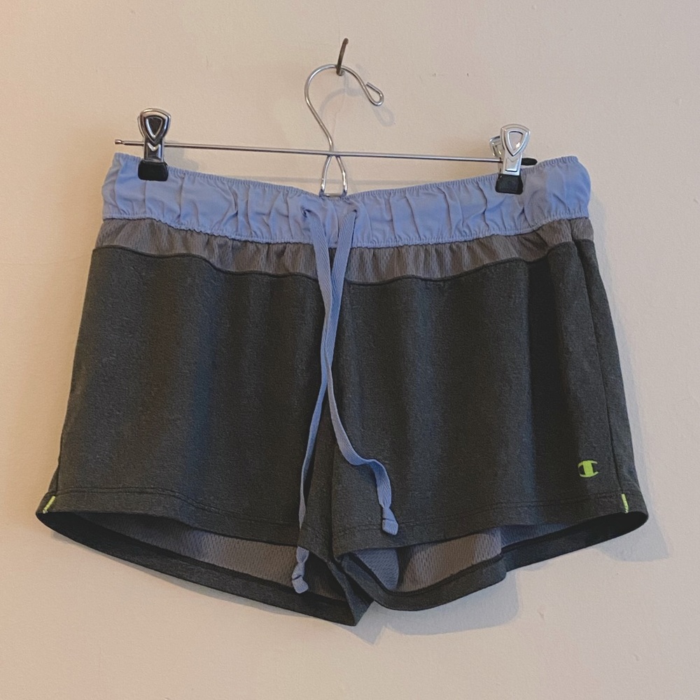 Champion Gray & Blue Running Shorts - Size S